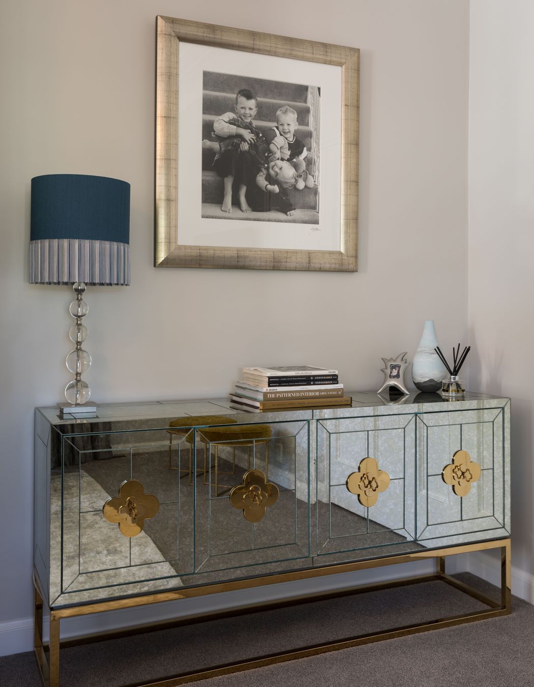 Antique mirrored credenza to macth the drinks cabinet