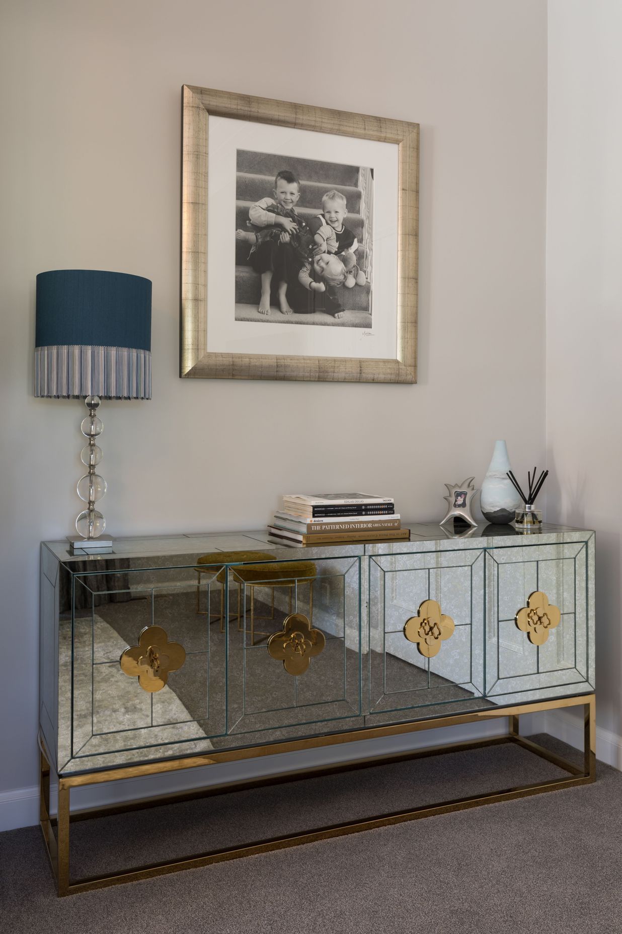 Antique mirrored credenza to macth the drinks cabinet