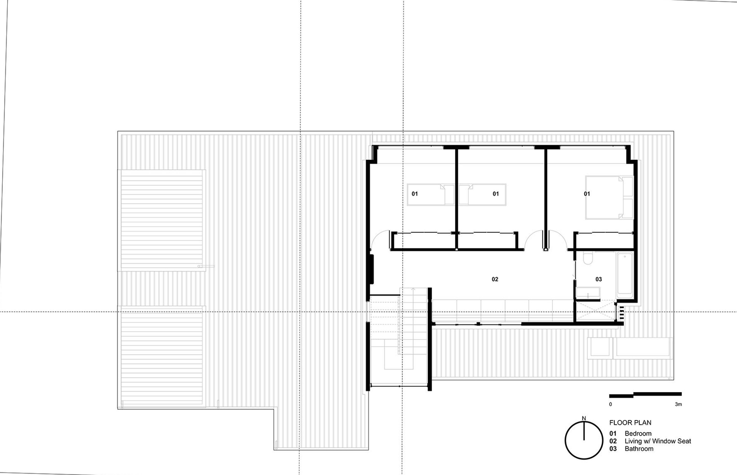 Second-floor plan by Jerram Tocker Barron Architects.