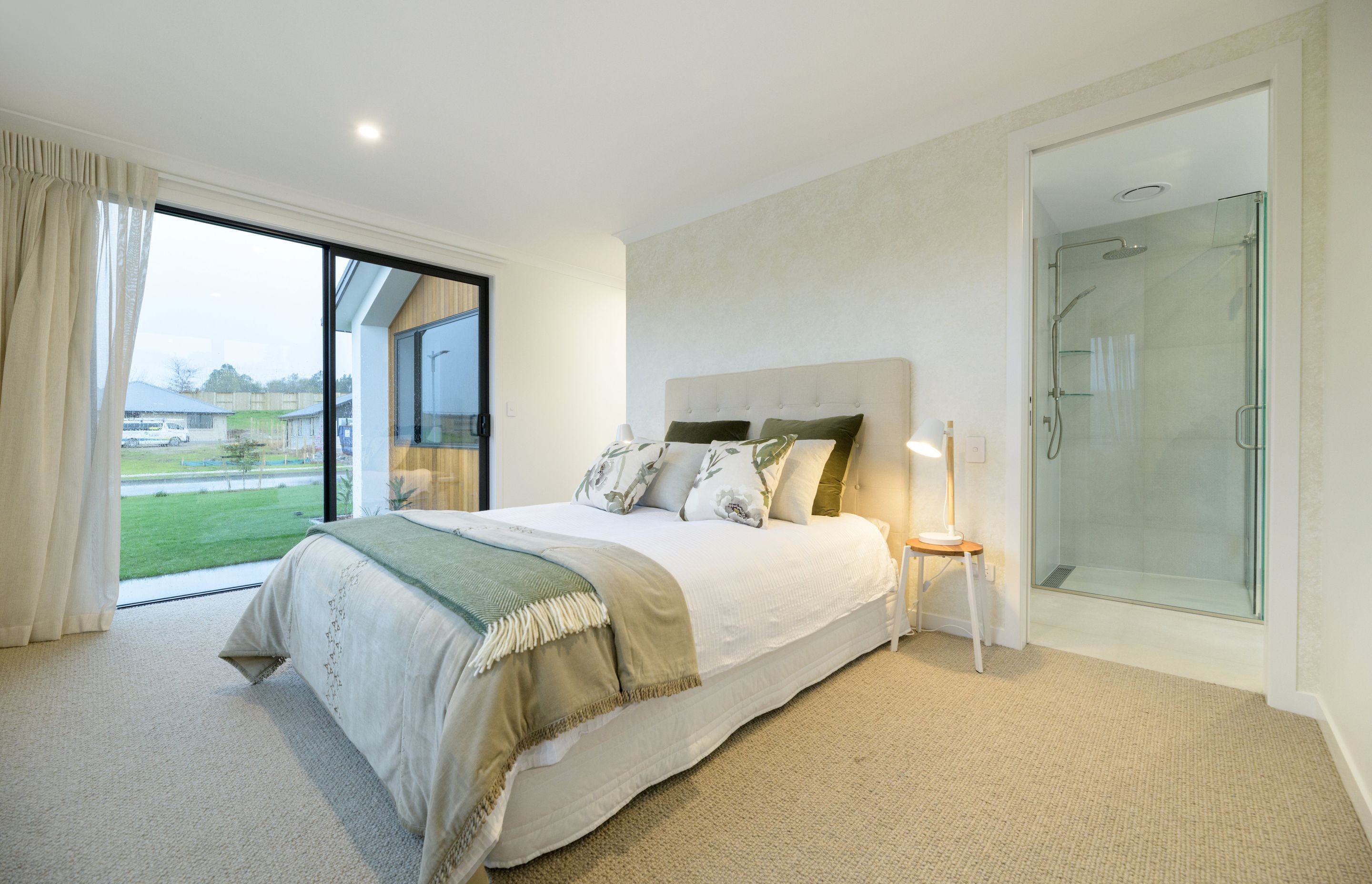 Master bedroom featuring Designers Guild wallpaper