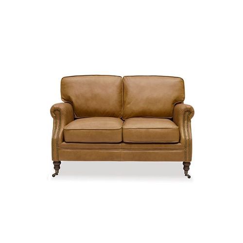 Brunswick Italian Leather Sofa - 2 Seater, Camel