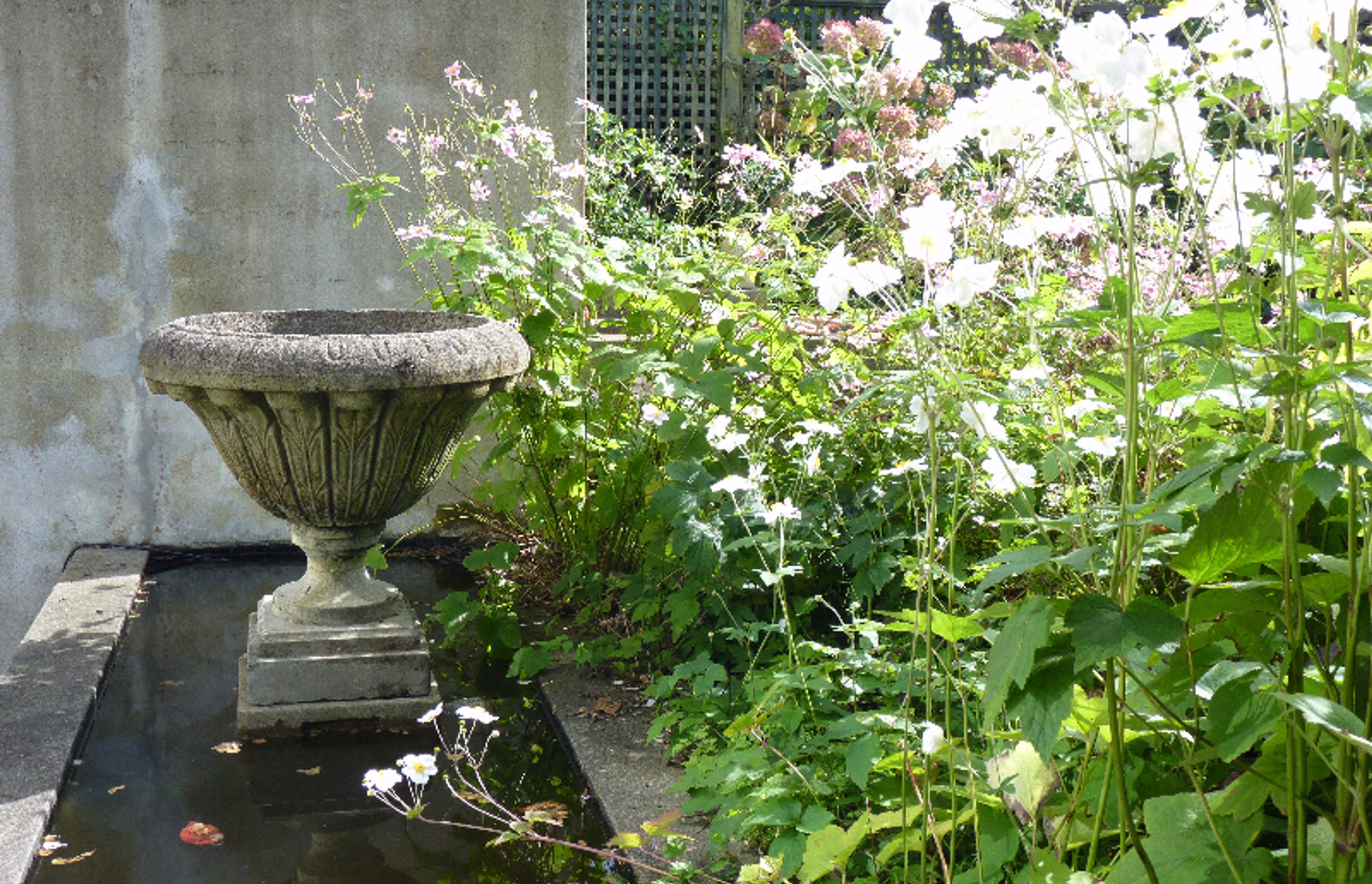 Existing classic concrete water feature