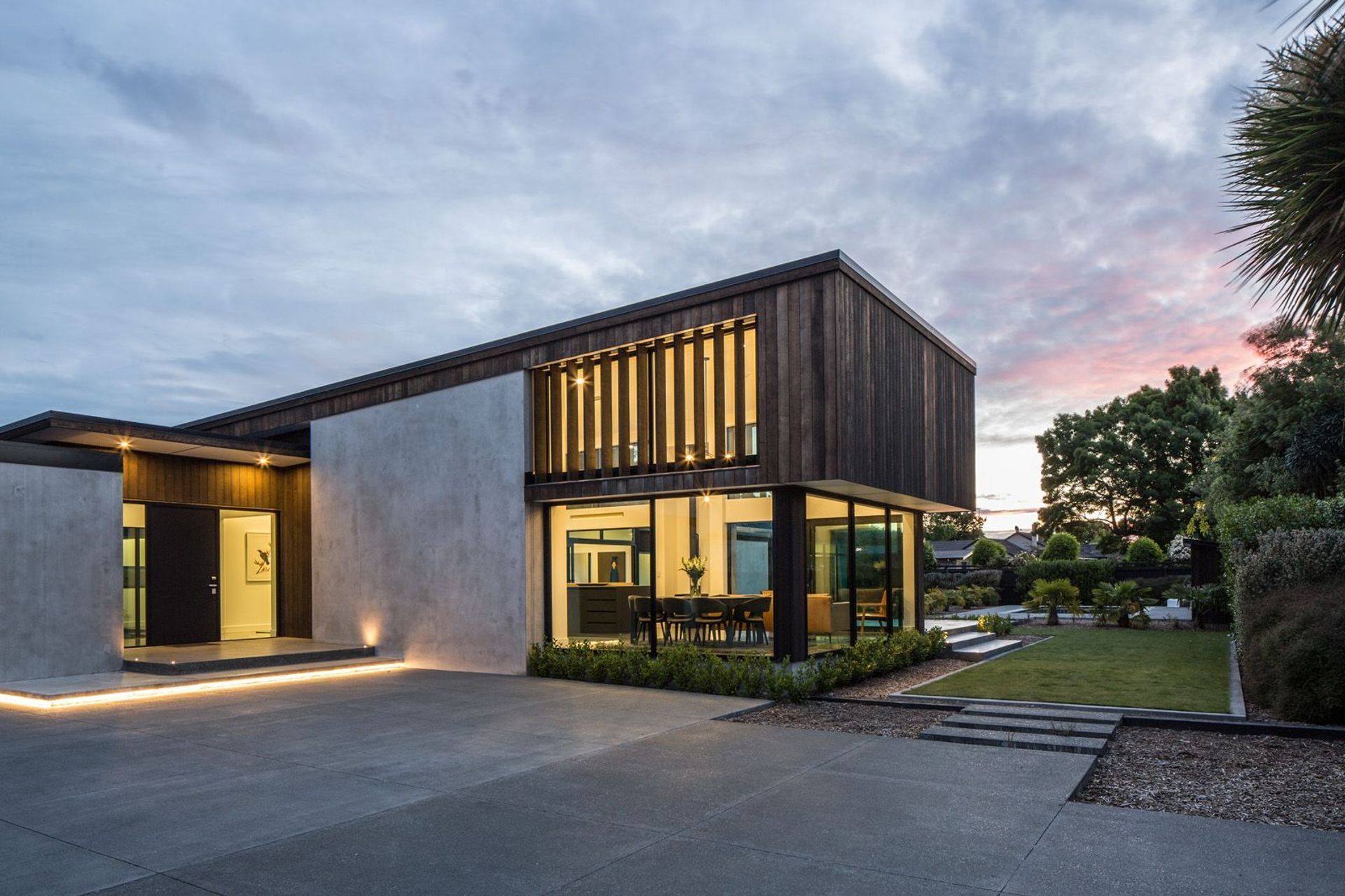This family home has been designed to maximise its position on the rear of a sub-divided block.