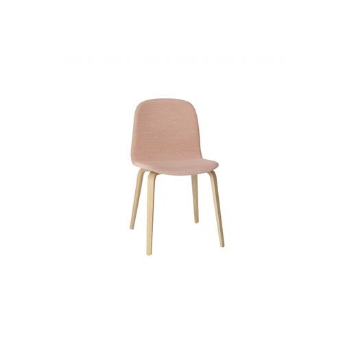 Visu Dining Chair With Wood Base - Fabric