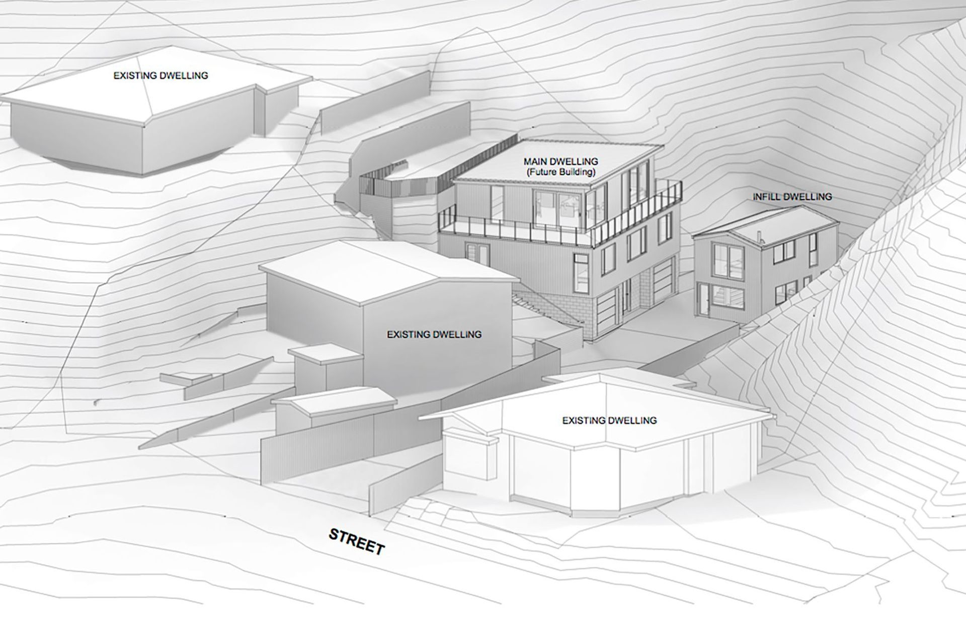 Site plan by INLINE Design & Build