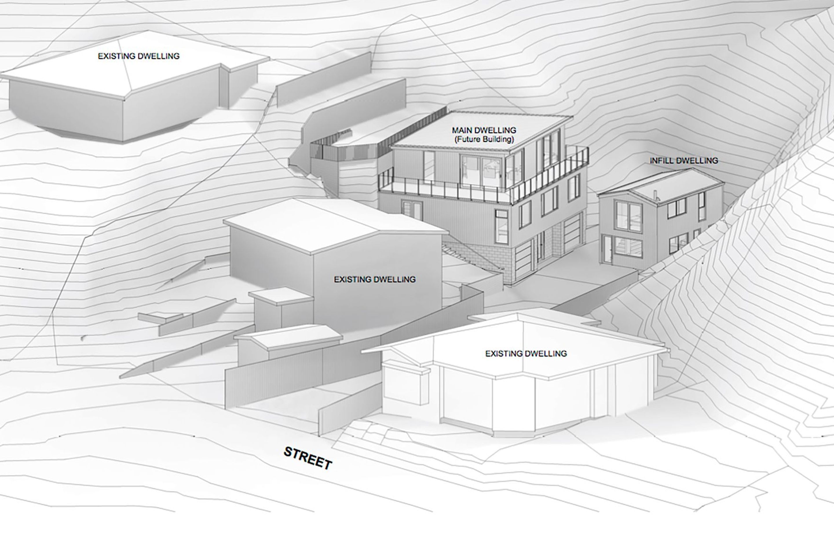 Site plan by INLINE Design & Build