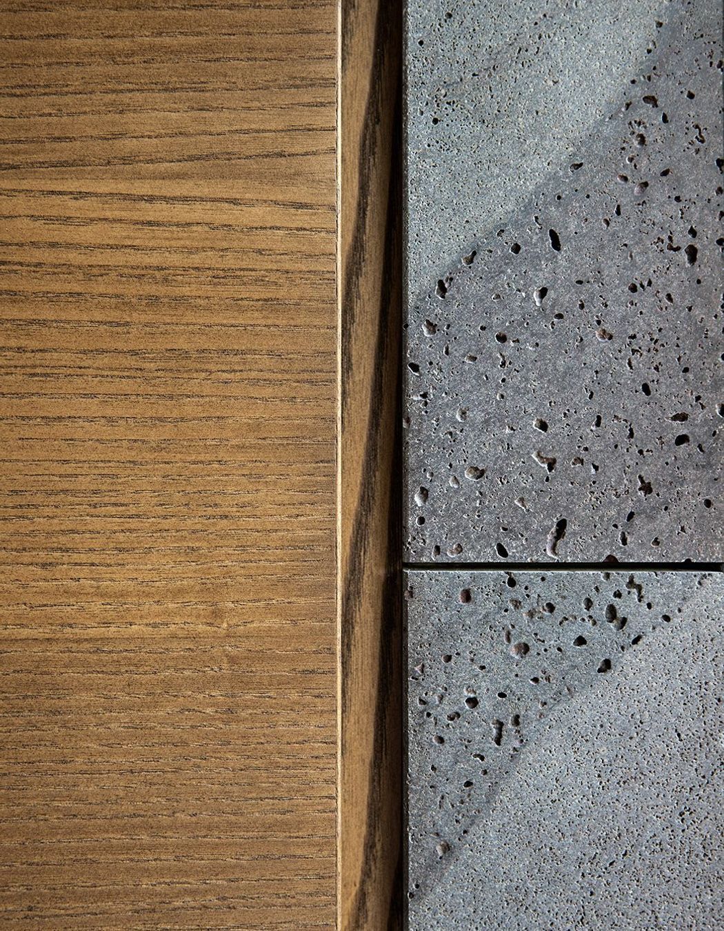 Detailing of the cabinetry and stone, which is matched up whereever possible.