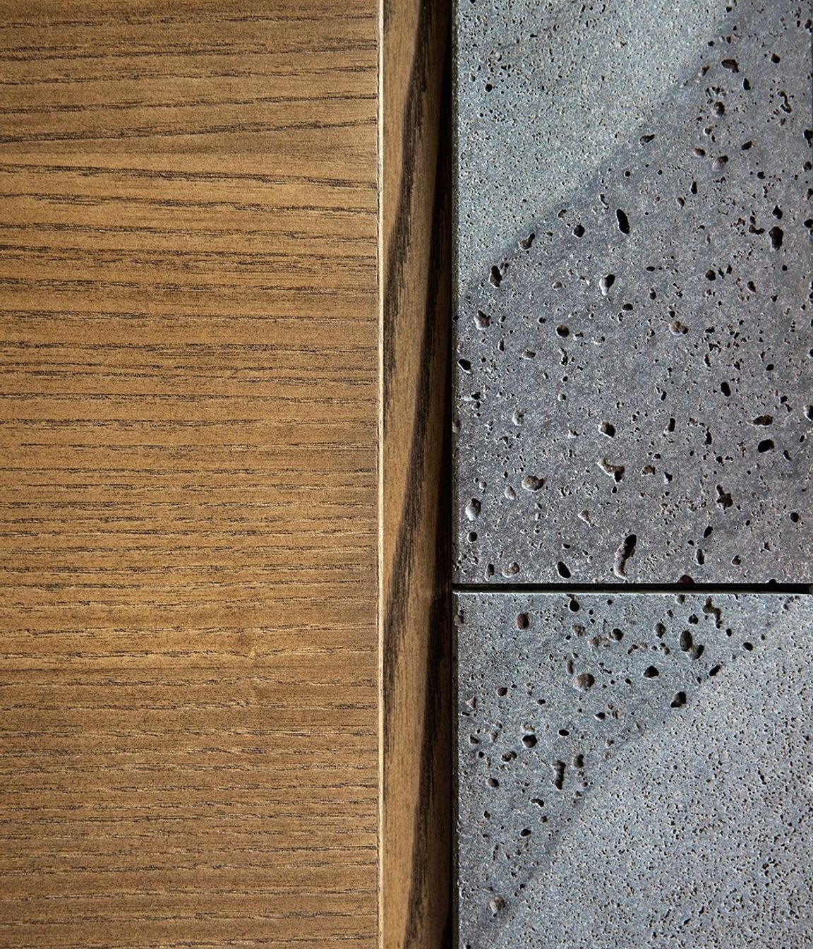 Detailing of the cabinetry and stone, which is matched up whereever possible.