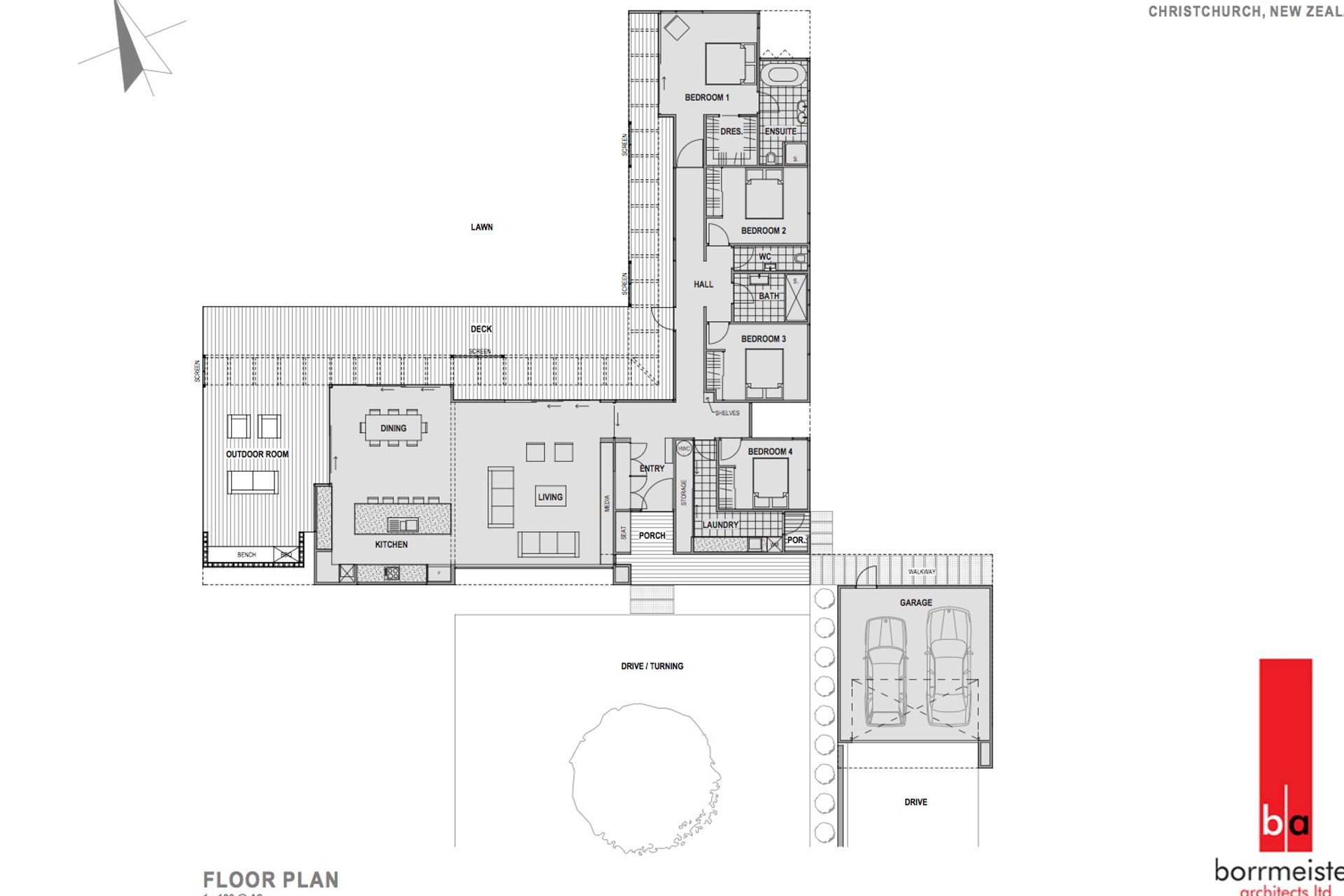 Wings House floor plan by Borrmeister Architects.