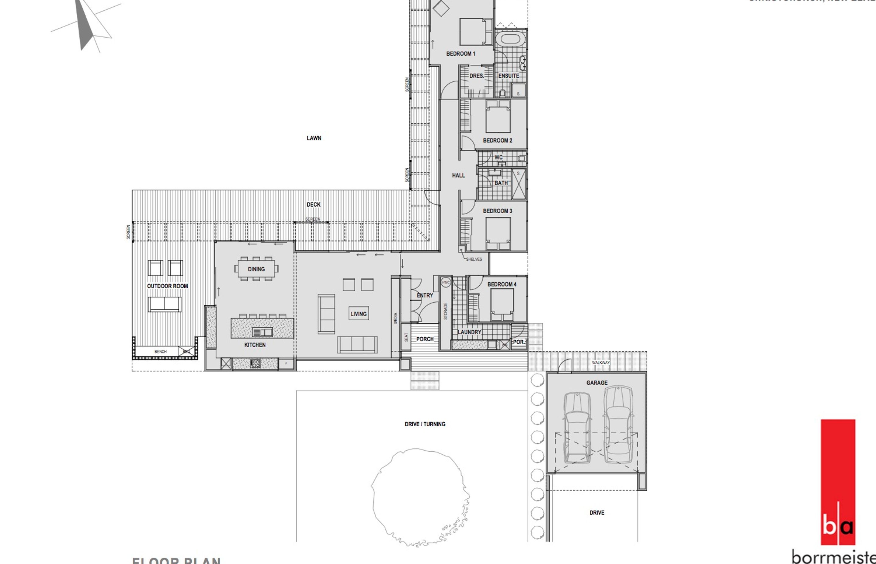 Wings House floor plan by Borrmeister Architects.