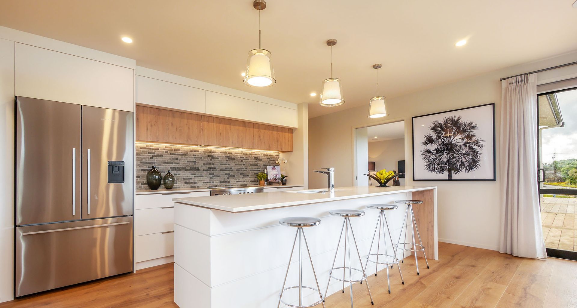 Welcoming White + Timber banner