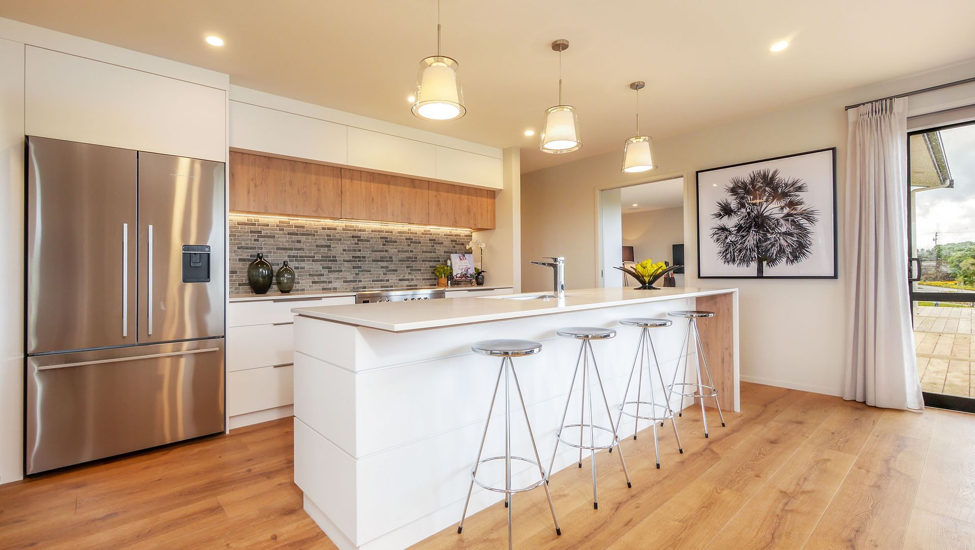 Welcoming White + Timber banner