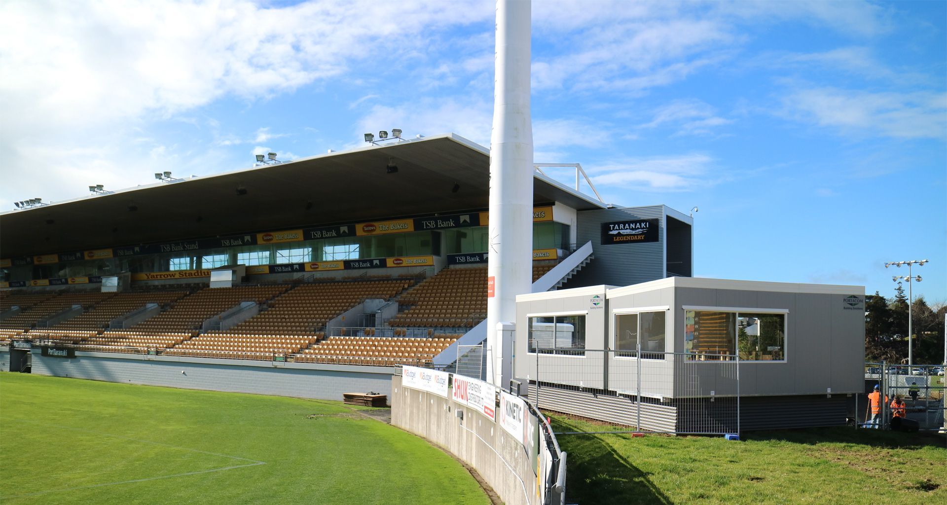 Yarrow Stadium Temporary Facilities banner
