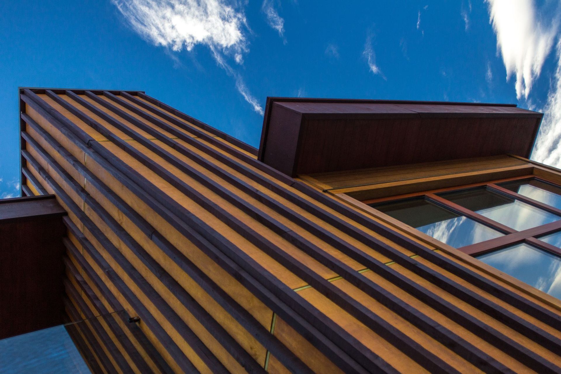 Timber cladding detail.