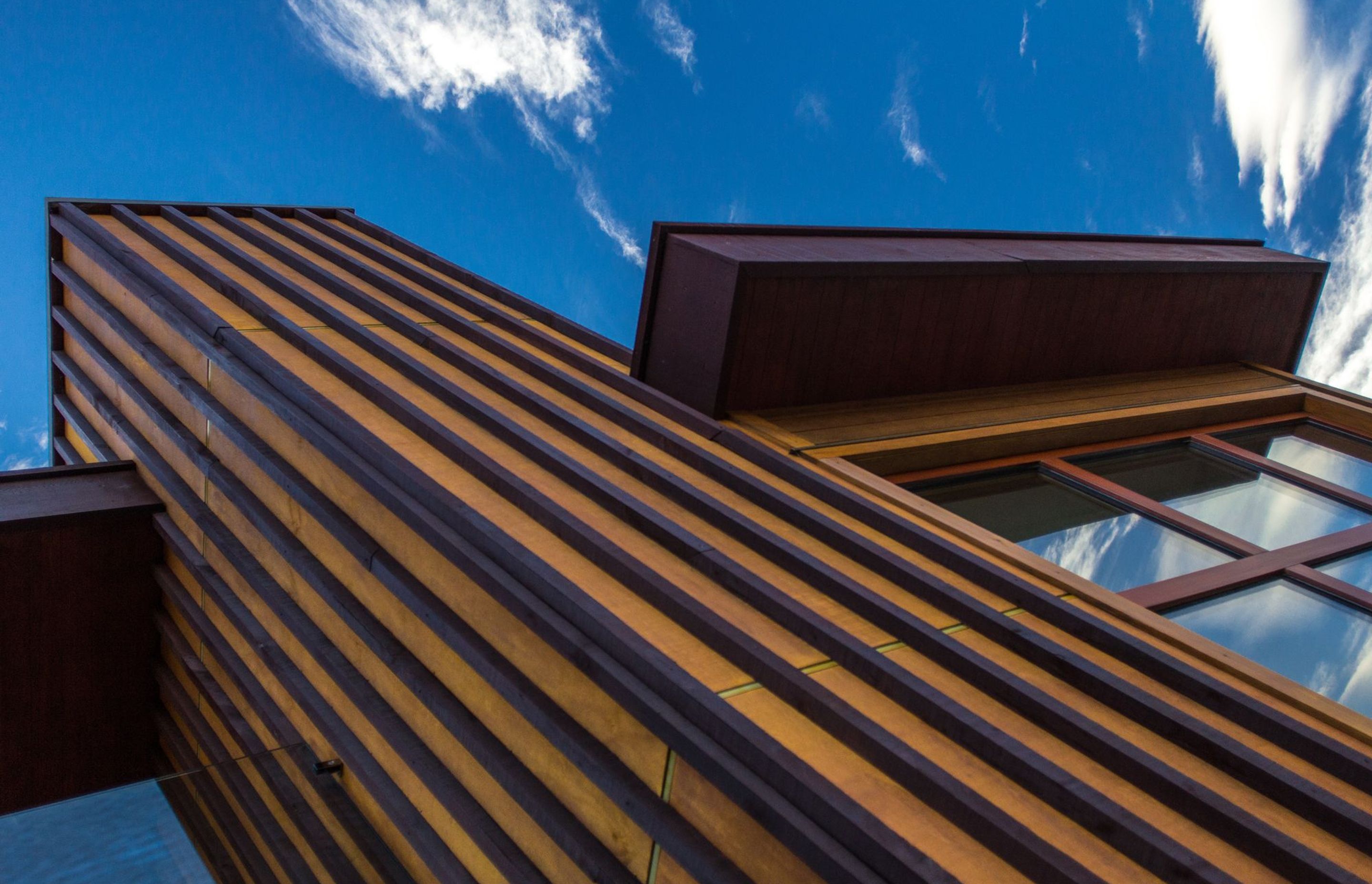 Timber cladding detail.