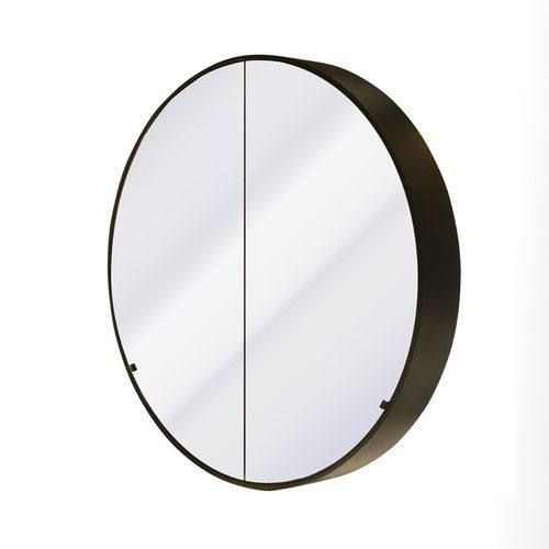 CODE Round Black Mirror Cabinet