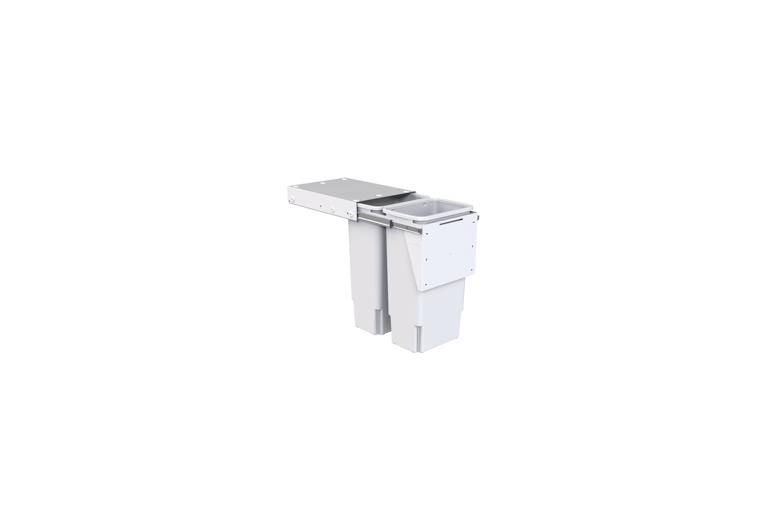 Compact Bin Storage - 2 x 35 Litre Bucket - Door Pull