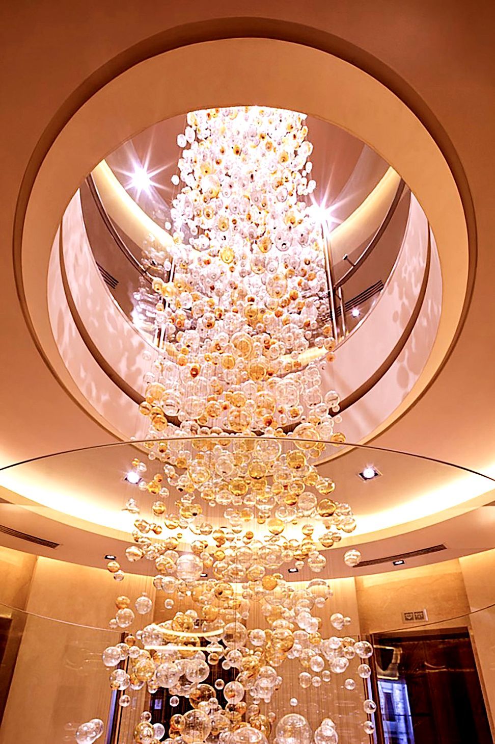 Lift LobbyCustom Lighting Feature Spanning 3-Floors
