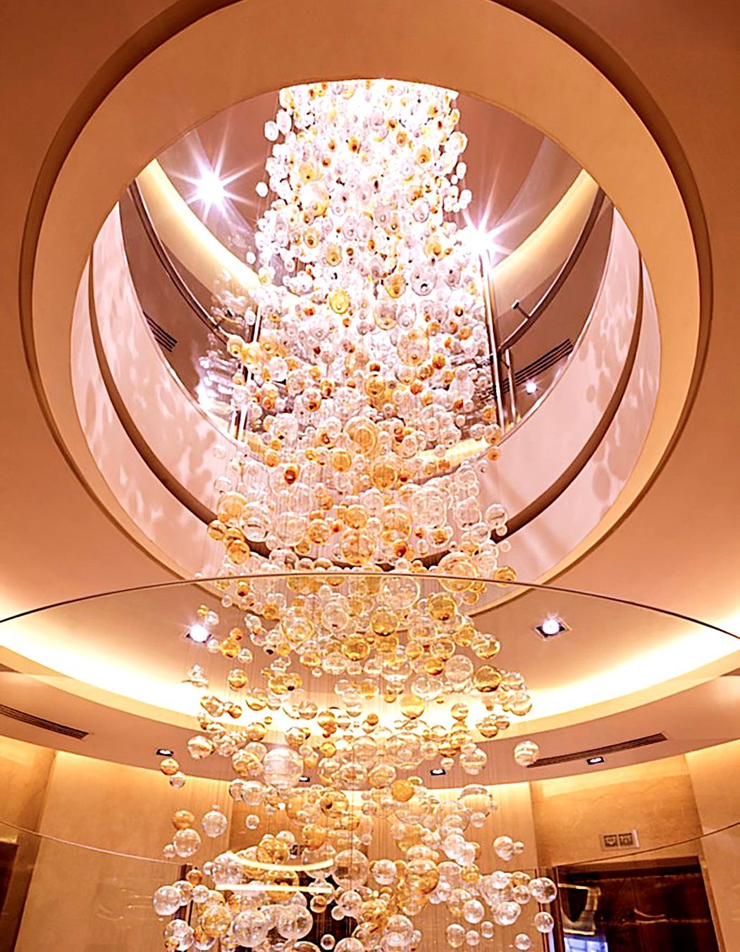 Lift LobbyCustom Lighting Feature Spanning 3-Floors