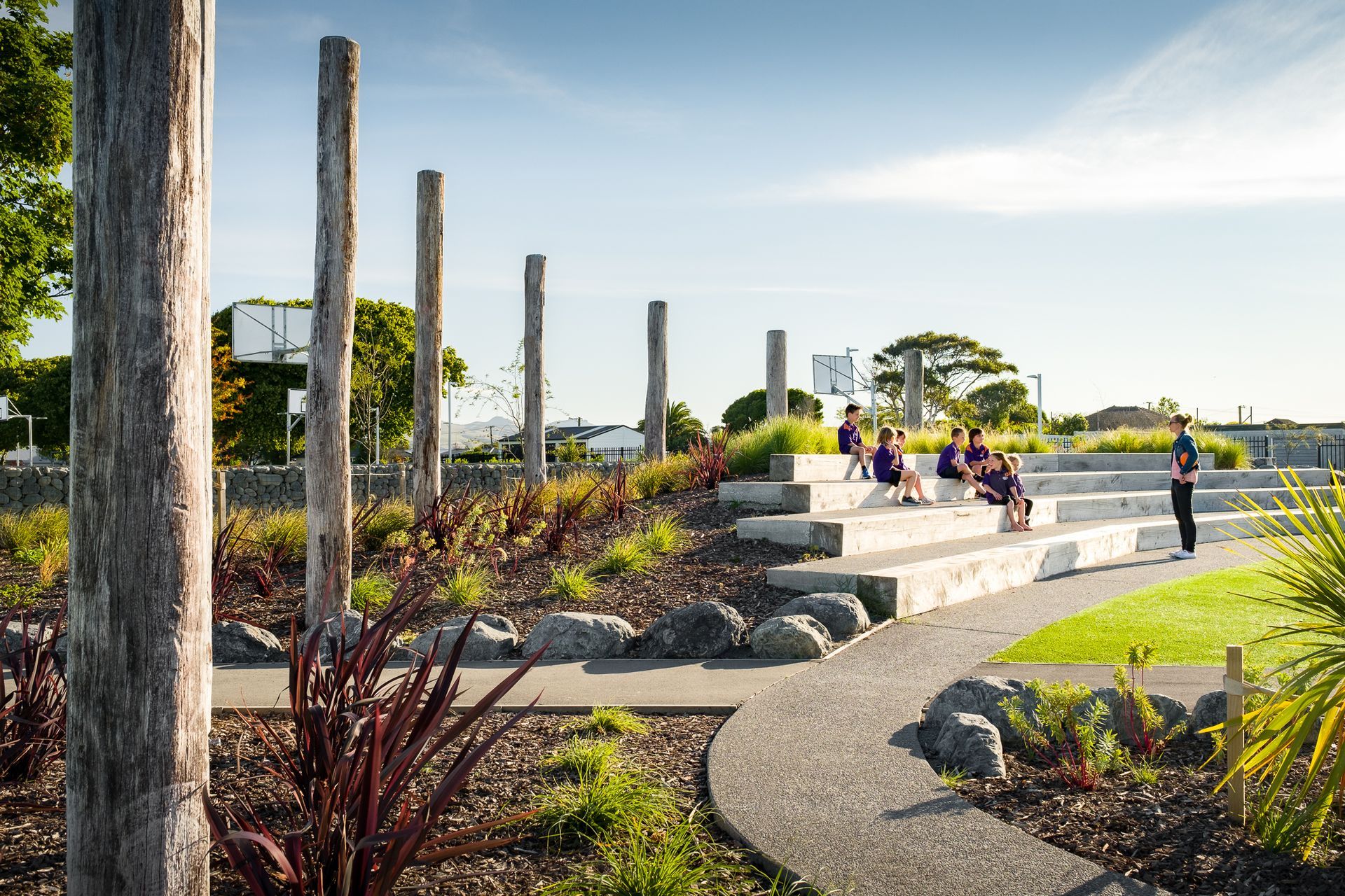 Rawhiti School, Christchurch<br />Design by Kamo Marsh Landscape Architects