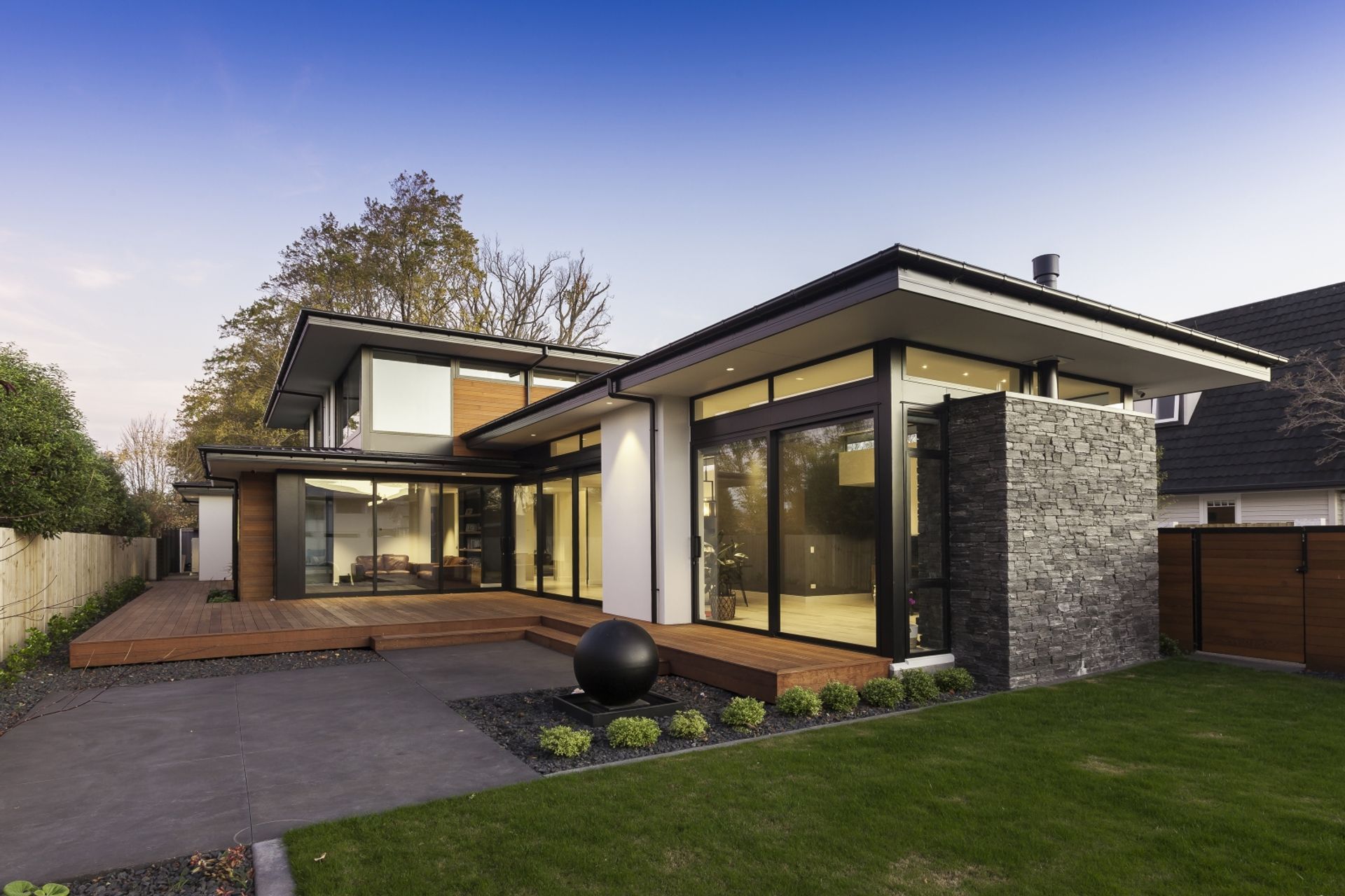 This new home in Christchurch has replaced a home that was damaged in the earthquakes. As the property is located in a TC3 zone, the house features a RibRaft slab, allowing it to be easily relevelled in the event of liquefaction.