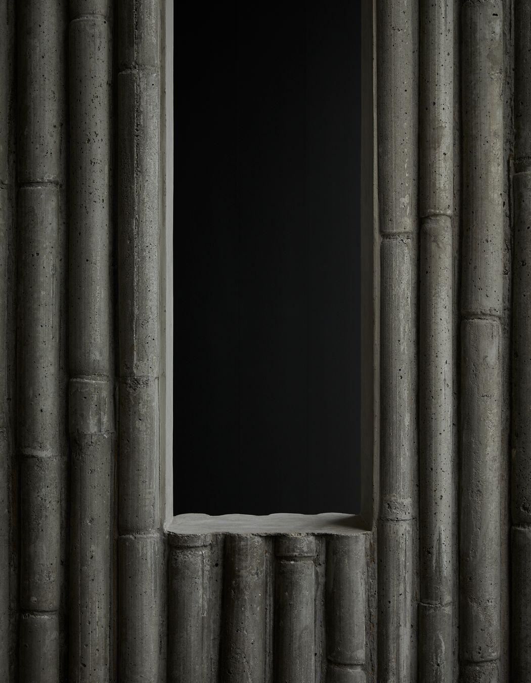 The bamboo concrete feature wall is the first of its kind to be constructed in New Zealand.