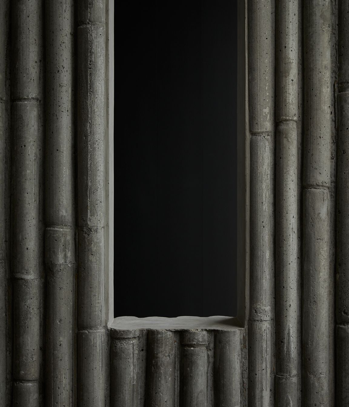 The bamboo concrete feature wall is the first of its kind to be constructed in New Zealand.