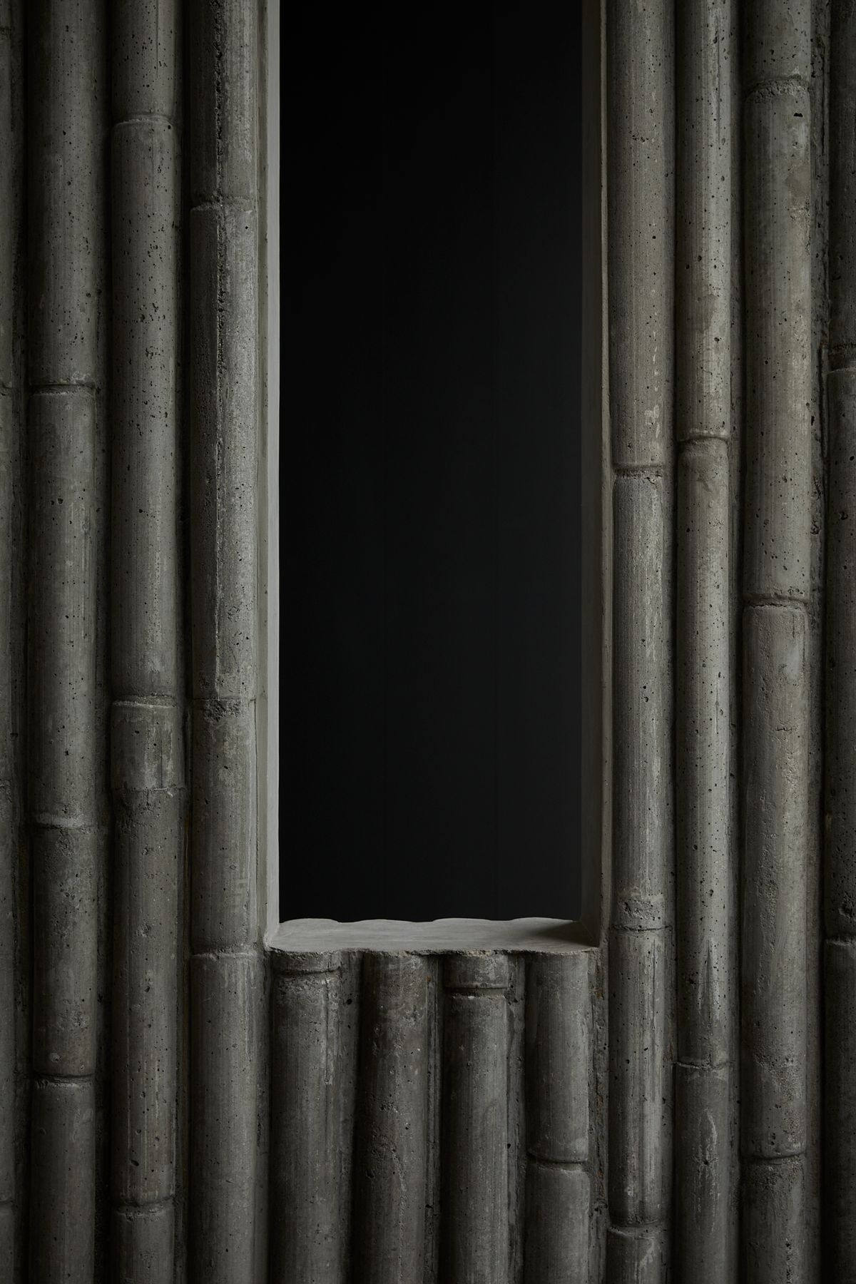 The bamboo concrete feature wall is the first of its kind to be constructed in New Zealand.