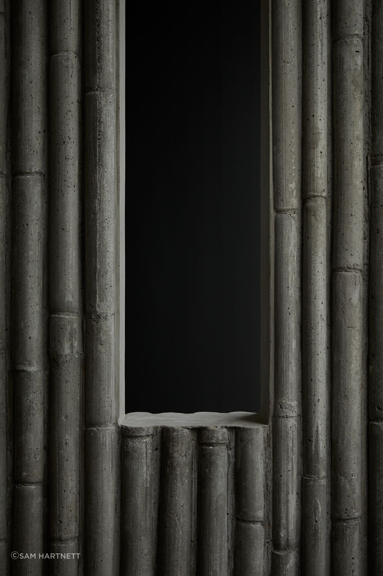The bamboo concrete feature wall is the first of its kind to be constructed in New Zealand.