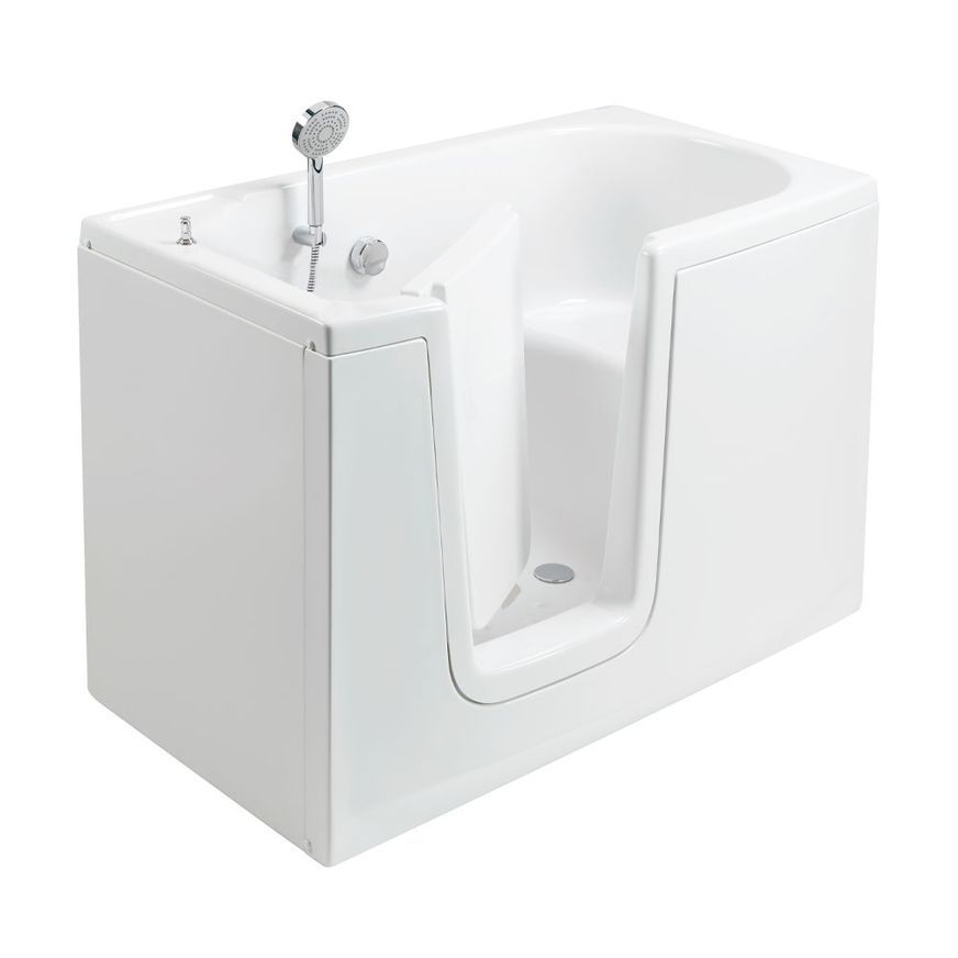 Bathtub with Inward Opening Door and Tap