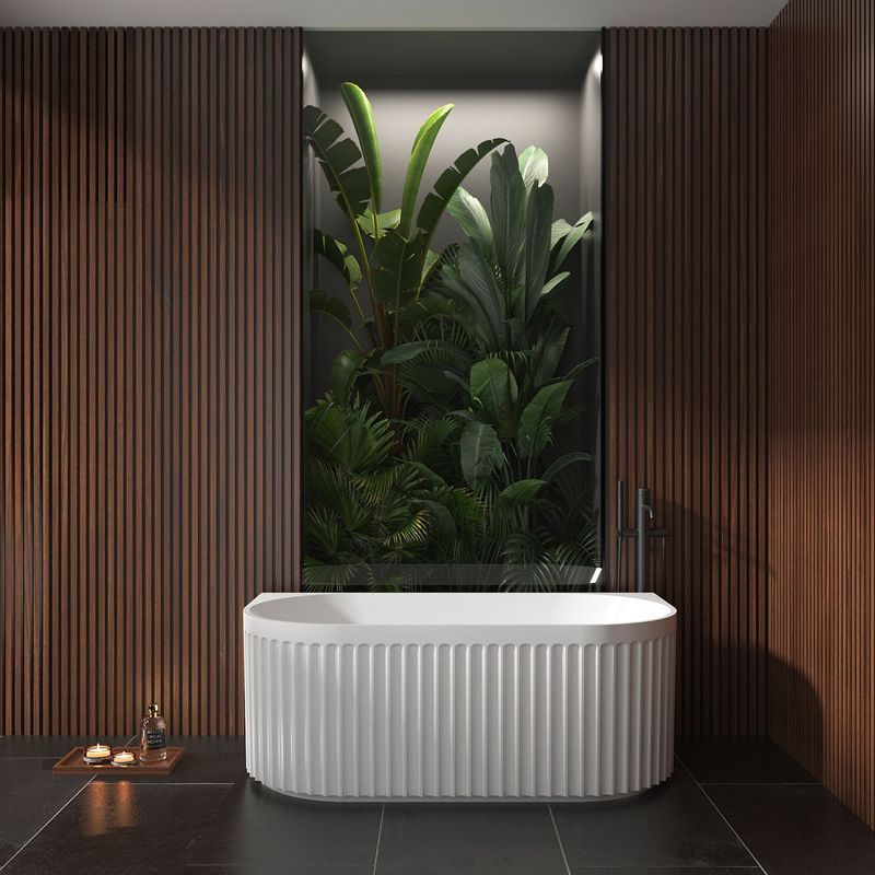 Back Mounted Fluted Bathtub 1700mm