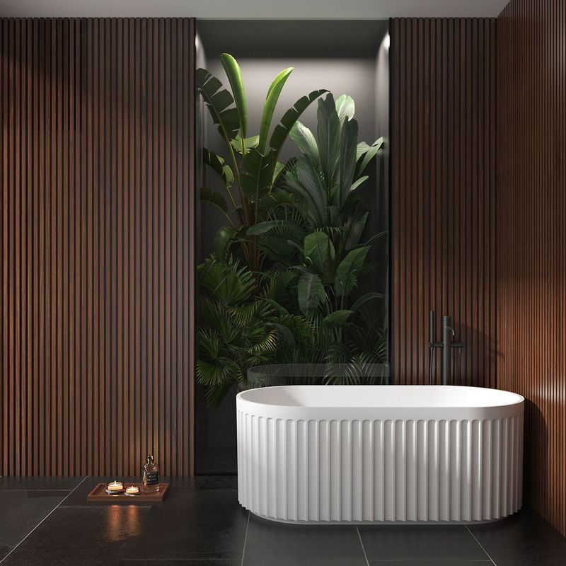 Freestanding Fluted Bathtub 1500mm