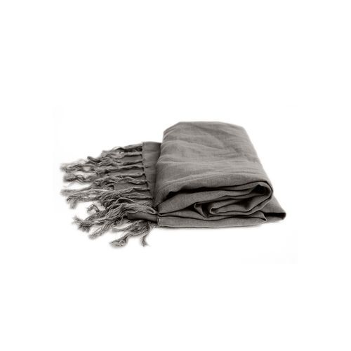 Tully Linen Throw | Charcoal