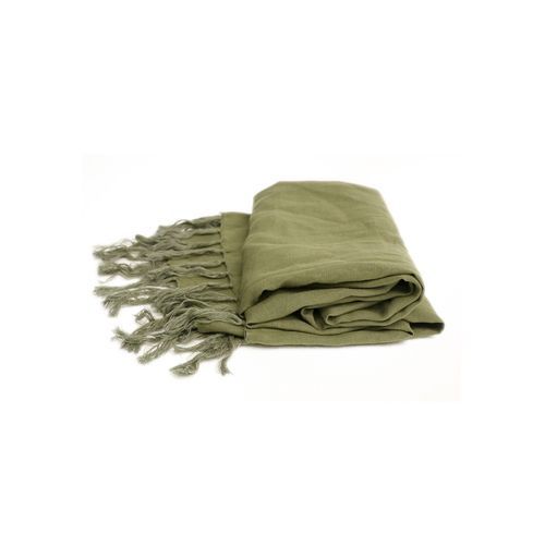 Tully Linen Throw | Olive Green