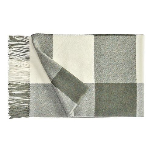 Christian Fischbacher Carre Throw White and Green