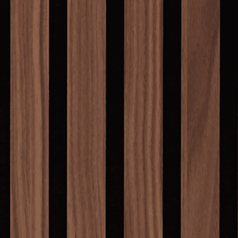 HW22512 | Walnut Acoustic Fluted Panel - 3 Sided