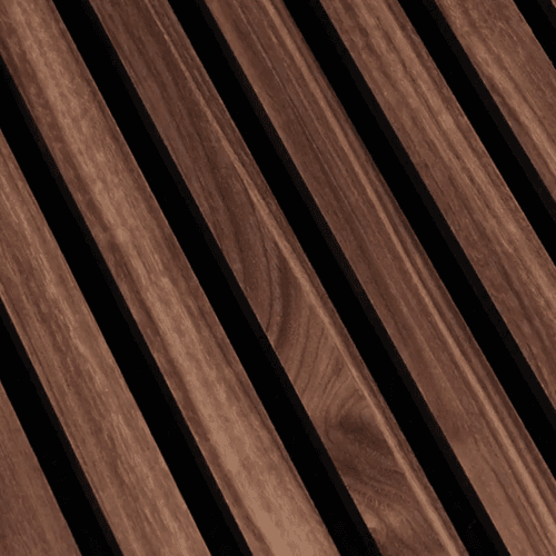 HW22512 | Walnut Acoustic Fluted Panel - 3 Sided