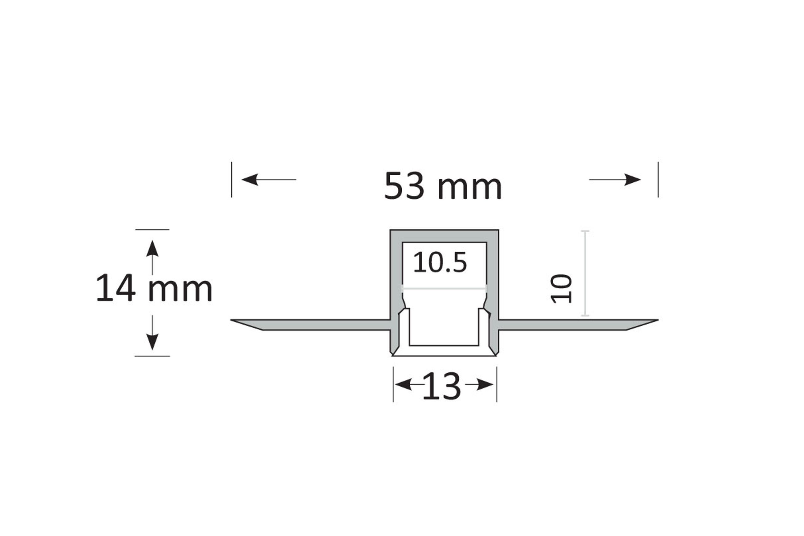 TL005 Reveal Bead LED Profile Trimless Plaster In