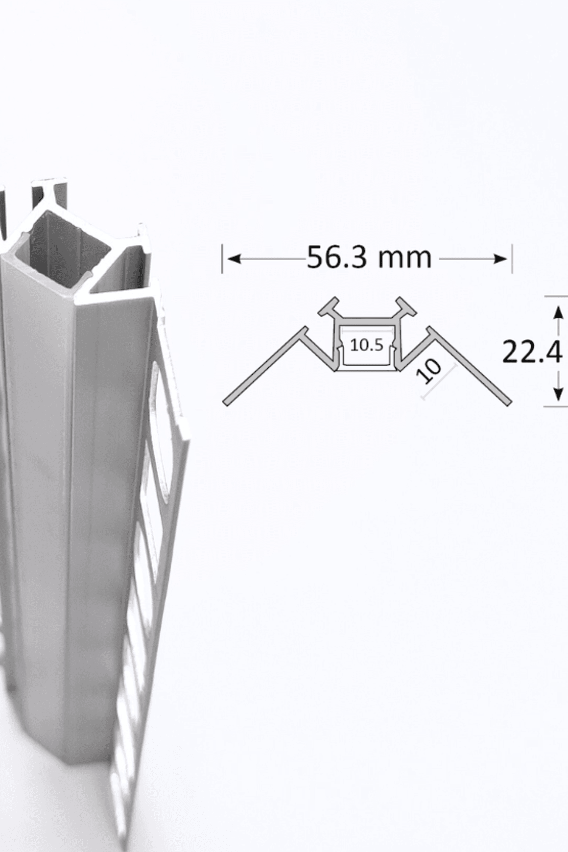 TL001 Trimless Inner Corner Extrusion
