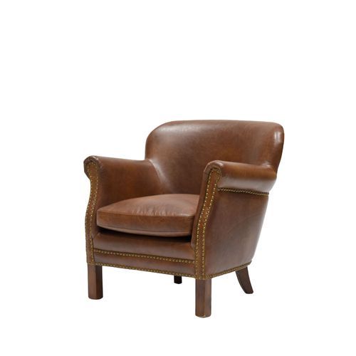 Rhodes Armchair - Brown Leather