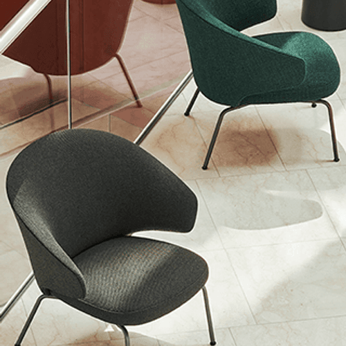 Let Lounge Chair Steel Legs by Fritz Hansen