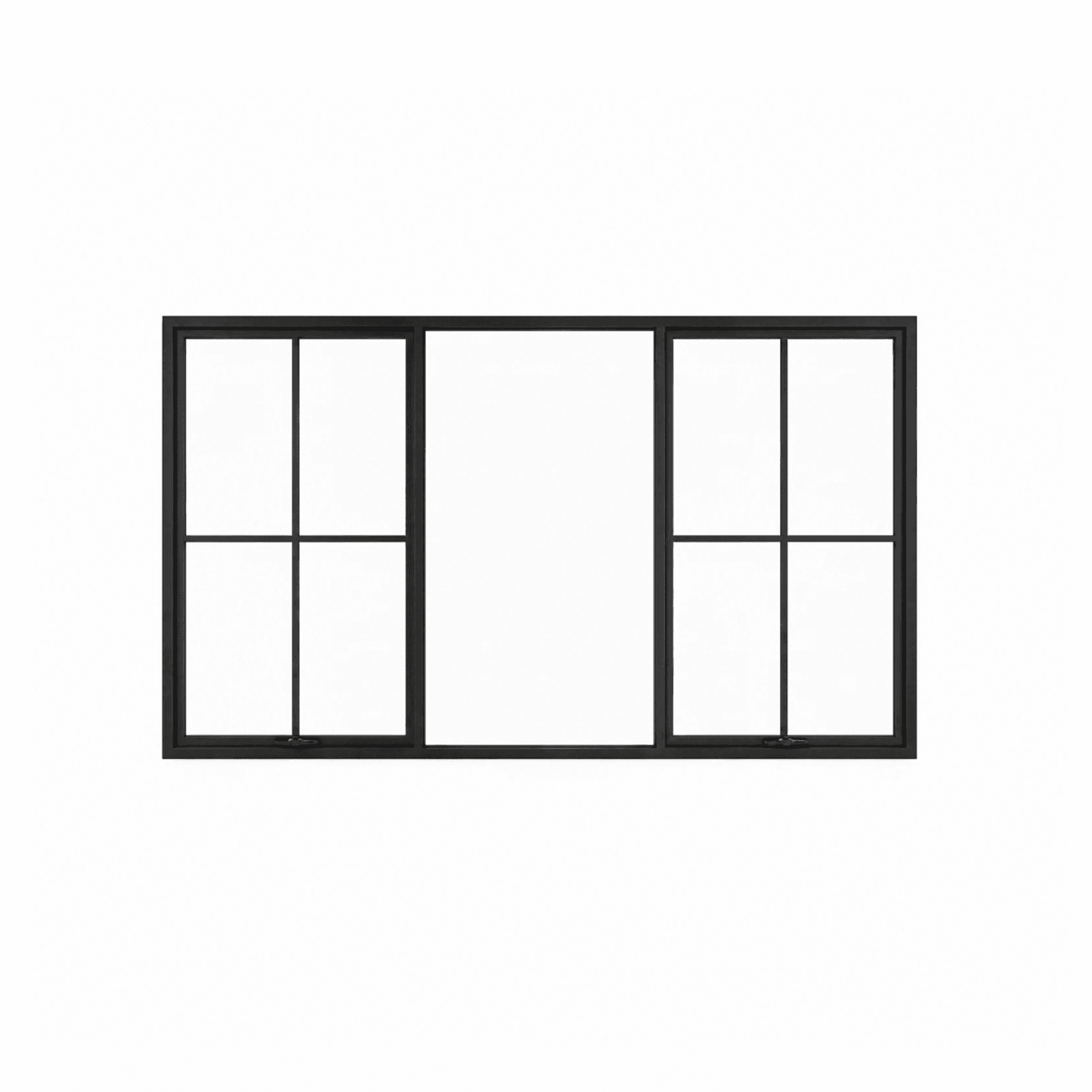 Triple-Section with Double Awning l SW8 l Steel Windows