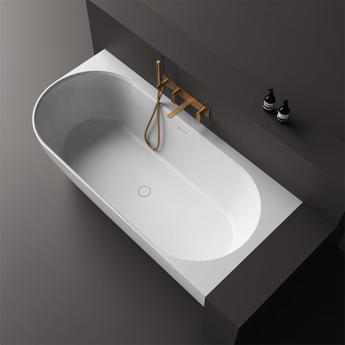 Justina Back-to-Corner Stone Baths - 1750mm