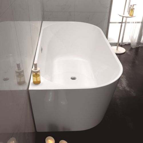 Unika Round Back To Wall W/Overflow Bath Tub