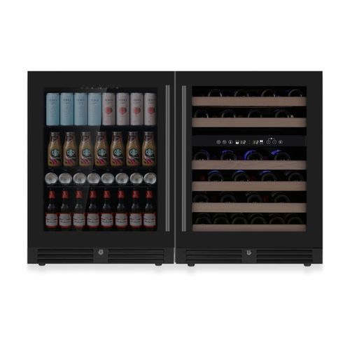 1200mm Wide Under Bench Wine Fridge and Bar - 3 Zones
