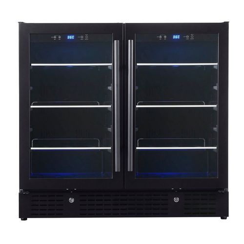900mm Wide Under Bench Dual Zone Beverage Fridge