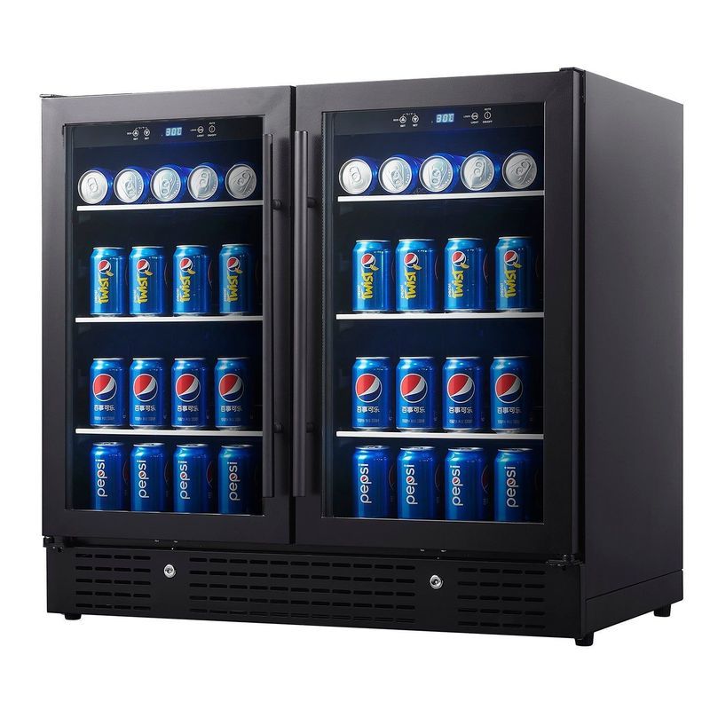 900mm Wide Under Bench Dual Zone Beverage Fridge