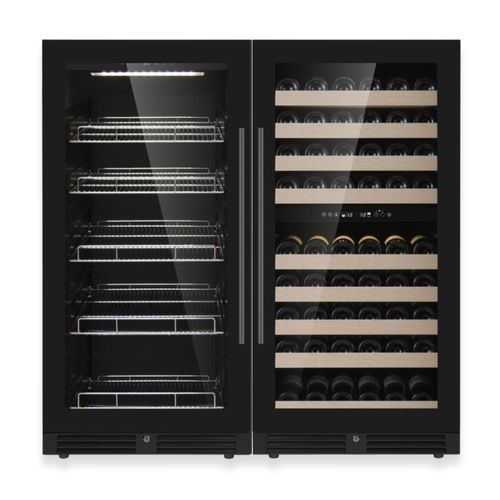 1200mm High Upright Wine and Beverage Fridge - 3 Zones