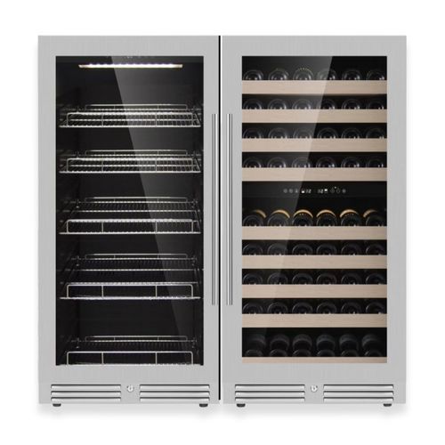 1200mm High Upright Wine and Beverage Fridge - 3 Zones
