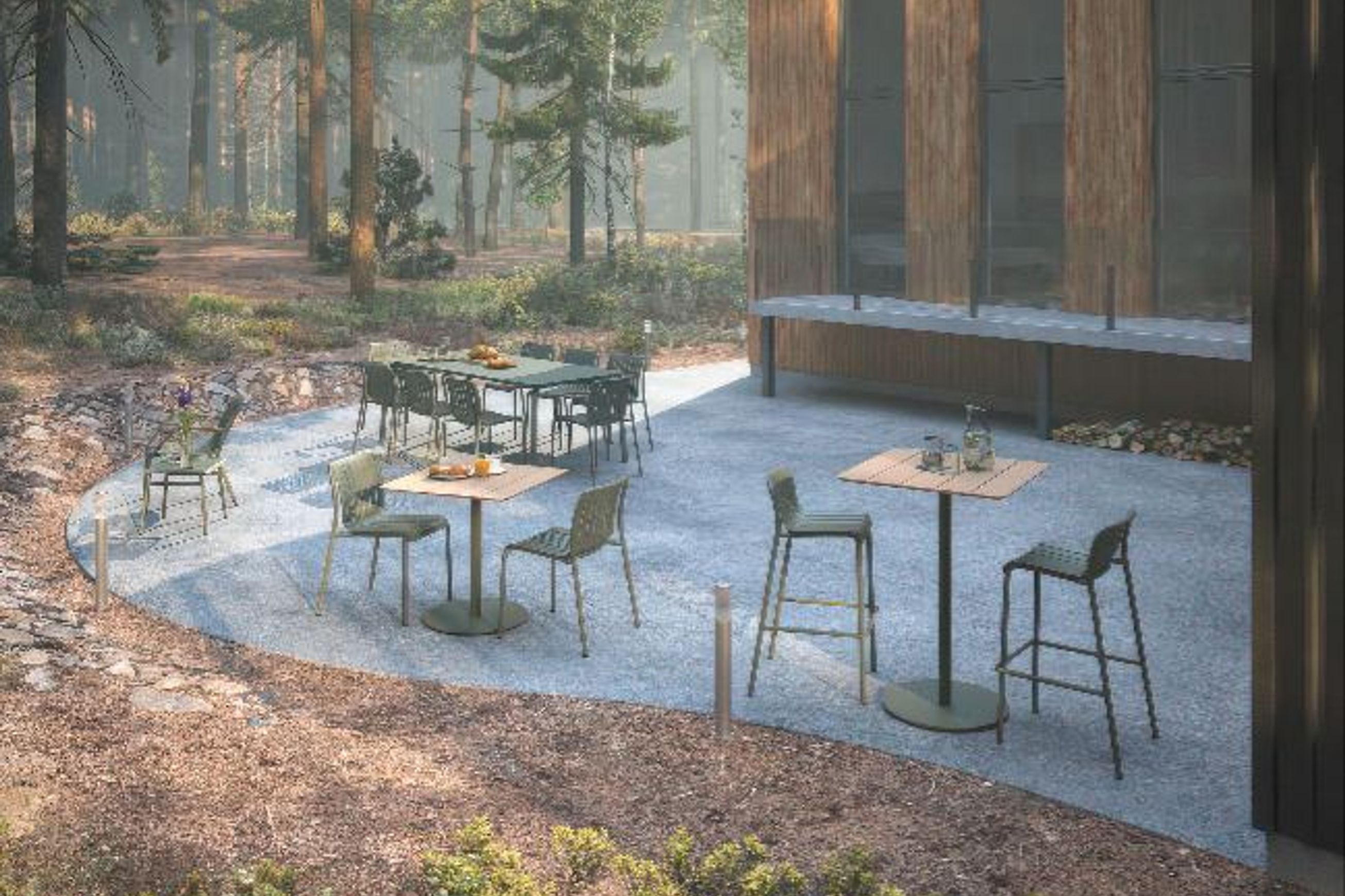 Roku Outdoor High Bar Teak Table